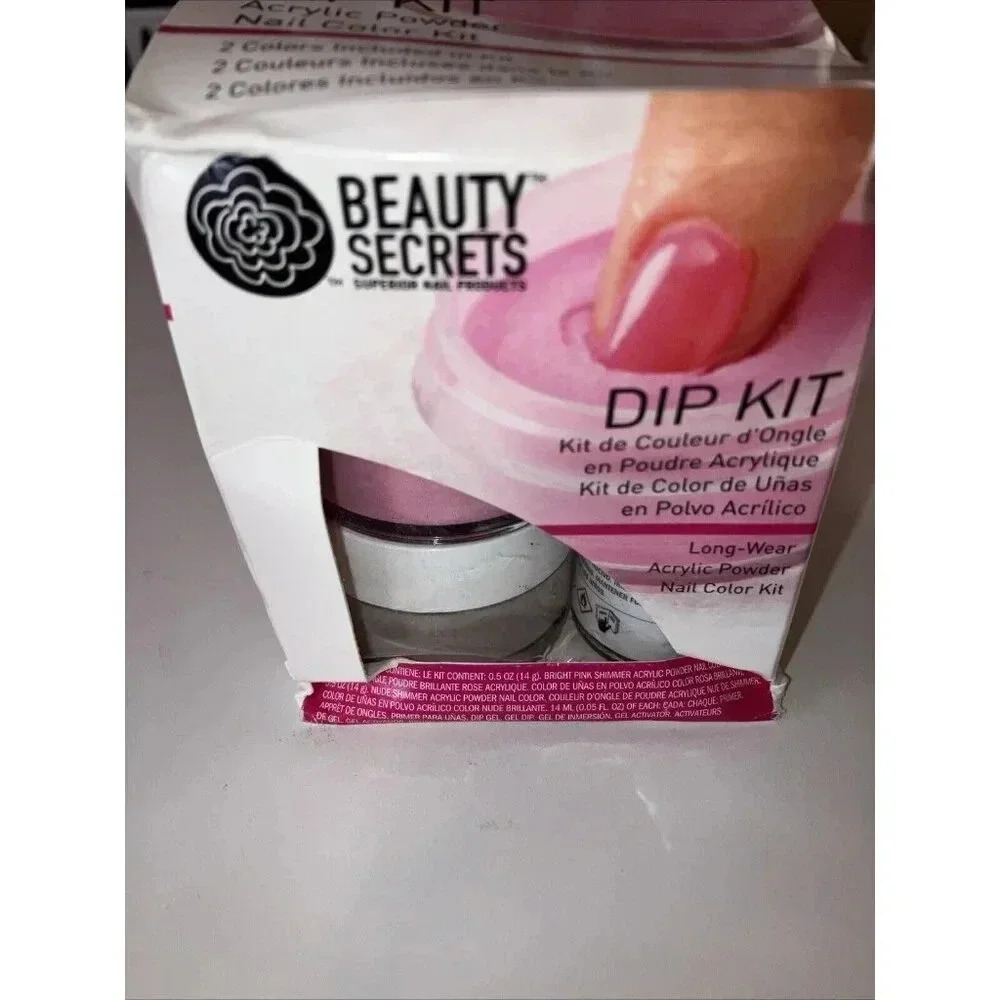 Beauty Secrets Dip Kit, Powder Acrylic Nail Color System. New In Damaged Box
